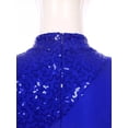 thumbnail image 5 of YiZYiF Lyrical Dance Dress for Women Sequins Long Sleeve Tulle Skirt Contemporary Dancing Clothes Royal Blue S, 5 of 7