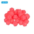 thumbnail image 3 of Uxcell 17 mm Hexagonal Silicone Beads, Polygonal Beads Bulk, Pink 30Pcs, 3 of 7