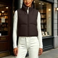 thumbnail image 4 of Vixolx Women Cropped Puffer Vest Zip Up Stand Collar Quilted Sleeveless Jacket Lightweight Fall Winter Casual Outerwear, 4 of 8