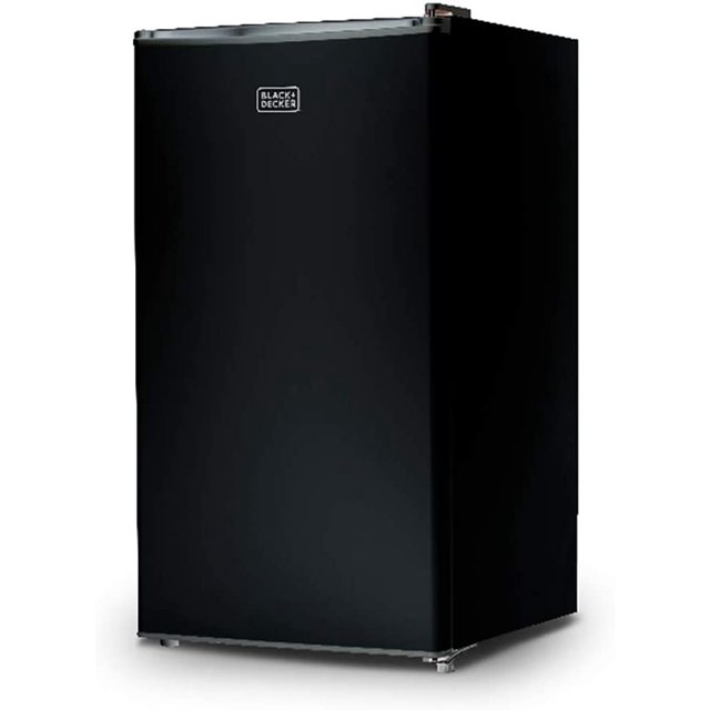 BLACK+DECKER BCRK32B Réfrigérateur Compact Energy Star Porte Simple Mini Frigo avec Congélateur, 3.2 Pieds Cubes, Black