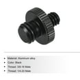 thumbnail image 3 of Mic Stand Adapter 3/8-16 Male to 1/4-20 Male Screw Thread Adapter for Microphone Tripod Stand Black 2 Pcs, 3 of 6