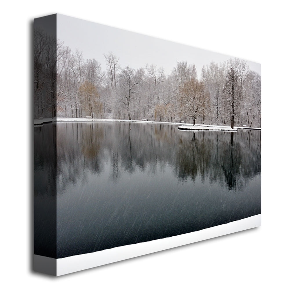 Trademark Art "Snowy Pond" Canvas Art by Kurt Shaffer