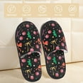 thumbnail image 2 of Bixox Men's Women's Disco Mirror Ball Patterned Plush House Slippers, Memory Foam Slippers, Indoor and Outdoor Warm Plush Bedroom Shoes, Soft Flat Sole, Comfortable and Non-slip, 2 of 5