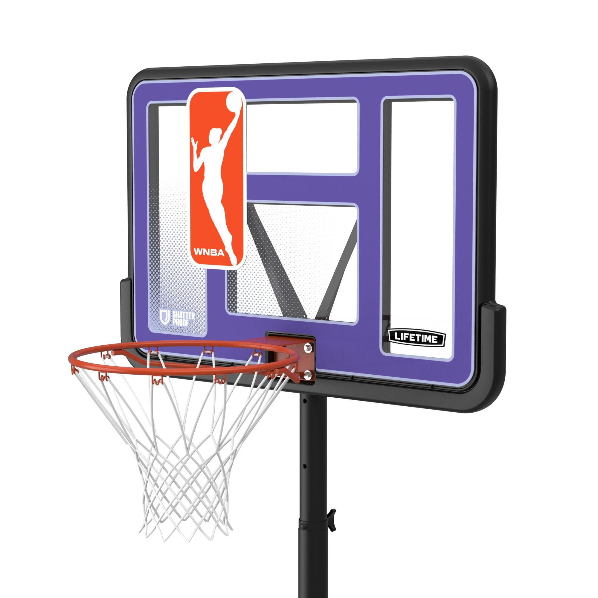 Lifetime All Teams WNBA League 7.5ft - 10ft Adjustable Height 44" Fusion Outdoor Portable Basketball Hoop