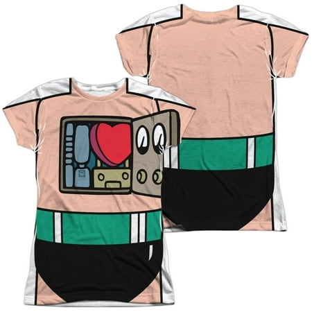 Astro Boy - Costume (Front/Back Print) - Juniors Cap Sleeve Shirt -