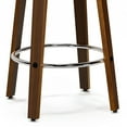 thumbnail image 4 of Simpli Home Carly Contemporary Swivel Bar Stool (Set of 2) in Grey Polyester linen fabric, 4 of 14