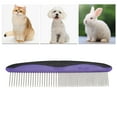 thumbnail image 6 of Unique Bargains 1 Pc Durable Straight Row Pet Grooming Brush for Pet 7.2"x1.85" Black Purple, 6 of 6