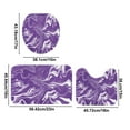 thumbnail image 3 of VOTRUDI Colorful Marble 3-Piece Bathroom Rug Set - Non-Slip Toilet Mat & U-Shaped Bath Mat with HD Printed Design,30x17in, 3 of 6