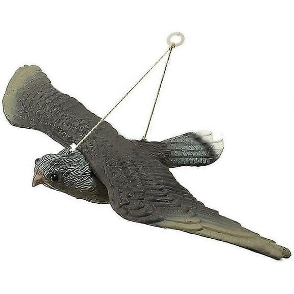 Statues, Flying Falcon Decoy, Lifelike Flying Hawk Decoy Bird Deterrent With Hanging Strings, Fake Scarer, Control Cat Bird Repeller