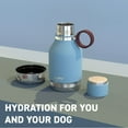 thumbnail image 2 of Asobu Dog Bowl Attached to Stainless Steel Insulated Travel Bottle for Human 37oz/1.1 Liter (Blue), 2 of 8