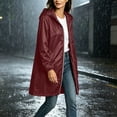thumbnail image 6 of Enjoytime Rain Coats for Women Waterproof Hooded Long Rain Jacket Outdoor Travel Lightweight Windbreaker, 6 of 8