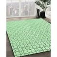 thumbnail image 3 of Ahgly Company Machine Washable Indoor Square Transitional Mint Green Area Rugs, 8' Square, 3 of 7