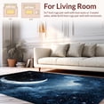 thumbnail image 2 of ODIKA 6'x9' Machine Washable Non-Slip Area Rug, Celestial Night Sky Motif with Moons and Scattered Starbursts Design High Traffic Rug, Blue, 127291, 2 of 7