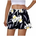 thumbnail image 5 of FAZVAOO Women's Pajama Shorts,Floral Printed Drawstring Elastic Waist Sleep Shorts,7"Inseam, 5 of 5