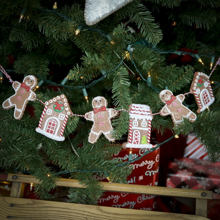 Hanging Gingerbread House Man Garland Christmas Tree Ornament Holiday Xmas Decor Hanging Gingerbread House Man Garland Christmas Tree Ornament Holiday Xmas Decor
