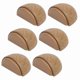thumbnail image 1 of 6-Pack Wooden Door Stoppers for Flooring, Parquet Protection, Adhesive Design, Natural Oak Finish, 1 of 5