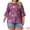 Purple, variant on DARING DIVA Women's Plus 3/4 Ruffle Sleeve Boat Neck Floral Top 1X Purple