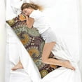 thumbnail image 4 of Paisley Long Body Pillow Cover - Vintage Bohemian Floral Print, Soft & Breathable Ethnic Fabric, Hidden Zipper, 20"x54" - Elegant Home Decor Gift for Side Sleepers & Pregnancy Support, 4 of 6