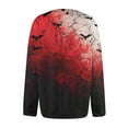 thumbnail image 4 of Domuza Cardigan Sweaters Women Halloween Spooky Funny Graphics Long Sleeve Knitted Sweaters Fall Winter Casual Lightweight Button Down Blouse Wine M, 4 of 6