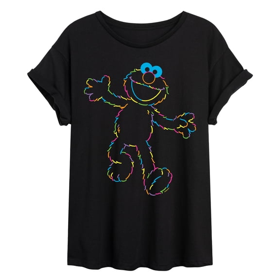Sesame Street - Elmo Color Lineart - Women's Graphic T-Shirt