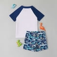 thumbnail image 7 of Hiijoy Toddler Boys 2-Piece Swimsuit Short Sleeve Rash Guard Shorts Bathing Suit, Sizes 3-7, 7 of 7