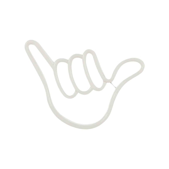 LED Neon Sign for Wall with USB and Battery Power - Finger Gesture Design Indoor Light for Room Decor, 8.8 in x 8.6 in