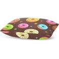 thumbnail image 4 of Doughnuts and Stars Velvet Oblong Lumbar Plush Throw Pillow Cover/Shams Cushion Case 20x36in Decorative Invisible Zipper Design for Couch Sofa Pillowcase Only, 4 of 7