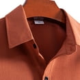 thumbnail image 5 of Mens Button Down Shirt Mens Corduroy Shirt Jacket Large 1 Sleeve Large Printed Top Corduroy Men Bulk Shirts T Shirts Pack Long Sleeve Layering Button down Dress Male Summer Hawaii Solid Brown XL, 5 of 8
