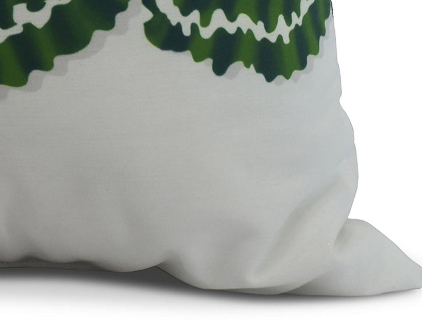 Simply Daisy, 18 x 18 Inch, 3 Cuban Dancers, Geometric Print Pillow, Green