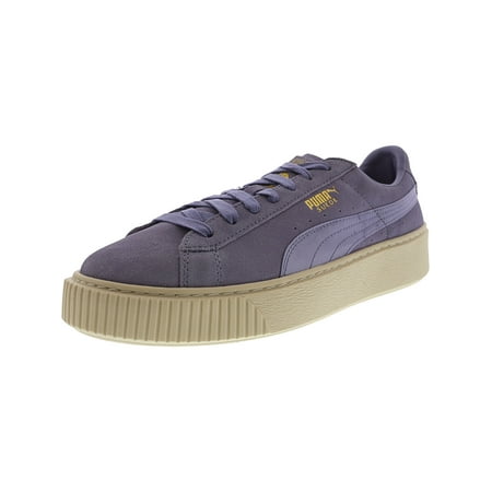 Puma Women's Suede Platform Mono Satin Sweet Lavender / Whisper White Gold Ankle-High Fashion Sneaker - 10M