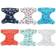 thumbnail image 6 of Simple Being Reusable Waterproof Eco-Friendly Microfibre Pocket Cloth Baby Diaper, Multi-color, 6 Pack, 6 of 8