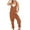 Coffee, variant on Women Pullover Hoodie Pockets for Women's Solid High Waist Solid Button Pocket Jumpsuit Casual Loose Blackless Jumpsuit on Clearance!