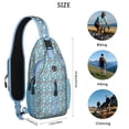 thumbnail image 5 of Sling Backpack,Light Blue Christmas Snowman Pattern Crossbody Bag with Water Bottle Holder,Waterproof Sling Bag for Men/Women with Chest Phone Holder for Hiking,Travel, 5 of 6