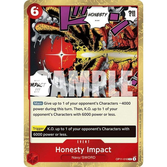 One Piece A Fist of Divine Speed Rare Honesty Impact OP11-018