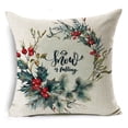 thumbnail image 1 of Funda de cojín de lino con estampado de plantas y pájaros para decoración del hogar, funda de almohada decorativa para sofá y coche, regalo de Navidad, 2023, 1 of 4