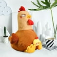 thumbnail image 4 of EUBUY Cute Cartoon Chicken Doll Plush Toys Chicken Stuffed Animal Soft Plush Toy for Children Boys Girls Brown 21.65", 4 of 10