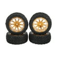 thumbnail image 1 of 1:10 RC Car Wheels And Tires Set,Aluminum Alloy RC Wheel Rim And Rubber Tires Set For 1:10 Remote Control Car, 1 of 8