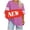 01-Hot Pink, variant on Women's Plus Size Round Neck Short Sleeved Spring/Summer Basic Shirt T-Shirt Top