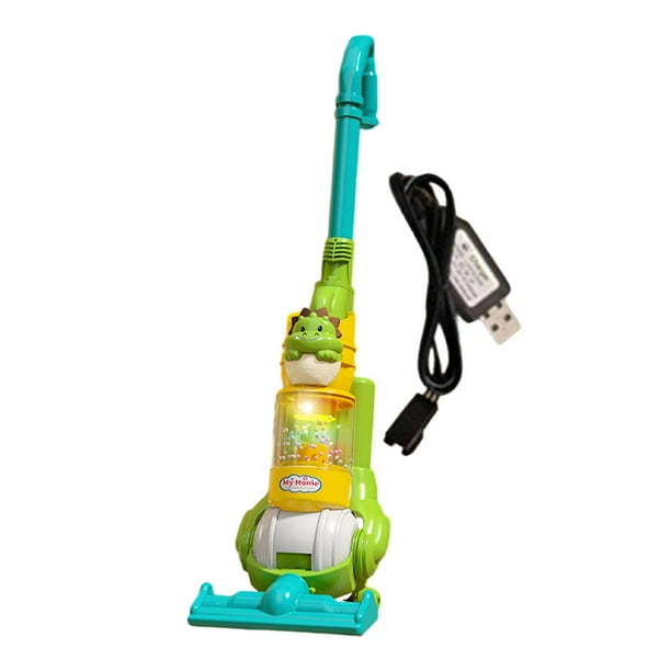 Aspiradora para niños con efectos de luces y sonidos, juguetes de aprendizaje realistas, acción de estallido de bolas para niños, regalos navideños , Dinosaurio