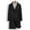 A#Black, variant on DPTALR Men's Casual Solid Color Long Sleeve Turndown Collar Button Mid-Length Sweatshirt Jacket Anorak,Black Big and Tall Men L