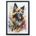 thumbnail image 2 of Belgian Tervuren Canvas Wall Art, Modern Cute Colorful Belgian Tervuren Canvas Dog Art Pictures Wall Decor for Kids Bedroom Decoration Unframed 8x12 inches, 2 of 5