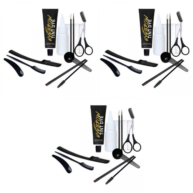 de 3 tintes para teñir las cejas con , resistente al sudor, 4 a 6 semanas SM SunniMix Tinte para cejas