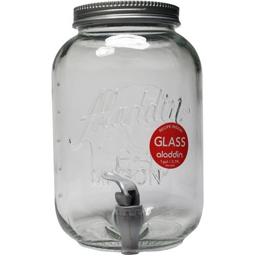 Aladdin 1 Gal Glass Mason Beverage Dispenser