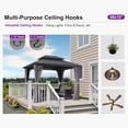 thumbnail image 5 of PURPLE LEAF 8' X 10' Patio Outdoor Hardtop Gazebo Aluminum Gazebo with Dual-Layer Galvanized Steel Double Roof for Lawn Garden Permanent Gazebo with Netting and Curtains Grey, 5 of 13
