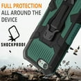 thumbnail image 3 of iPhone SE 2020 Case, Dual Layers [Combo Holster] And Built-In Kickstand Hybird Shockproof (Green), 3 of 3
