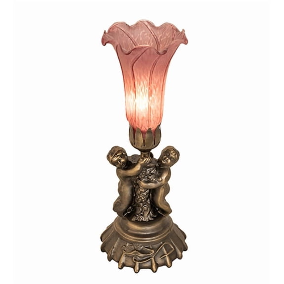 Meyda Tiffany - 11129 - One Light Mini Lamp - Twin Cherub - Antique Copper
