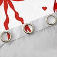 thumbnail image 4 of Manfei Ribbon Bowknot Bowtie Blackout Curtains,Gitl Ribbon Bow Curtains Pack of 2 (38x45 Each),Red White Checkered Window Curtains For Kids,Ultra Soft Home Decor, 4 of 6