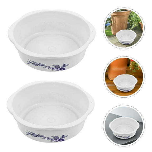 Hemobllo 4Pcs White Hydroponic Planter Pots for Water Lilies and Lotus Flowers Indoor and Outdoor