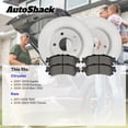 thumbnail image 2 of AutoShack Rear Brake Rotors & Premium Pads for Ram & Dodge, 1500 2011-2018 Ram 1500 2005-2010 Durango 2005-2009, 4WD RWD V6 3.0L 3.6L 3.7L V8 4.7L 5.7L - Coated - ArmorStop - 13.87" (352.2 mm), 5-Lug, 2 of 4