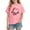 06-Pink, variant on Atogsazn Children's Girls Summer Tshirt Kids Casual Hearts Short Sleeve Pullover T-shirt Outfit Classic Basic Tops 02-Black 3-4 Years Fashion